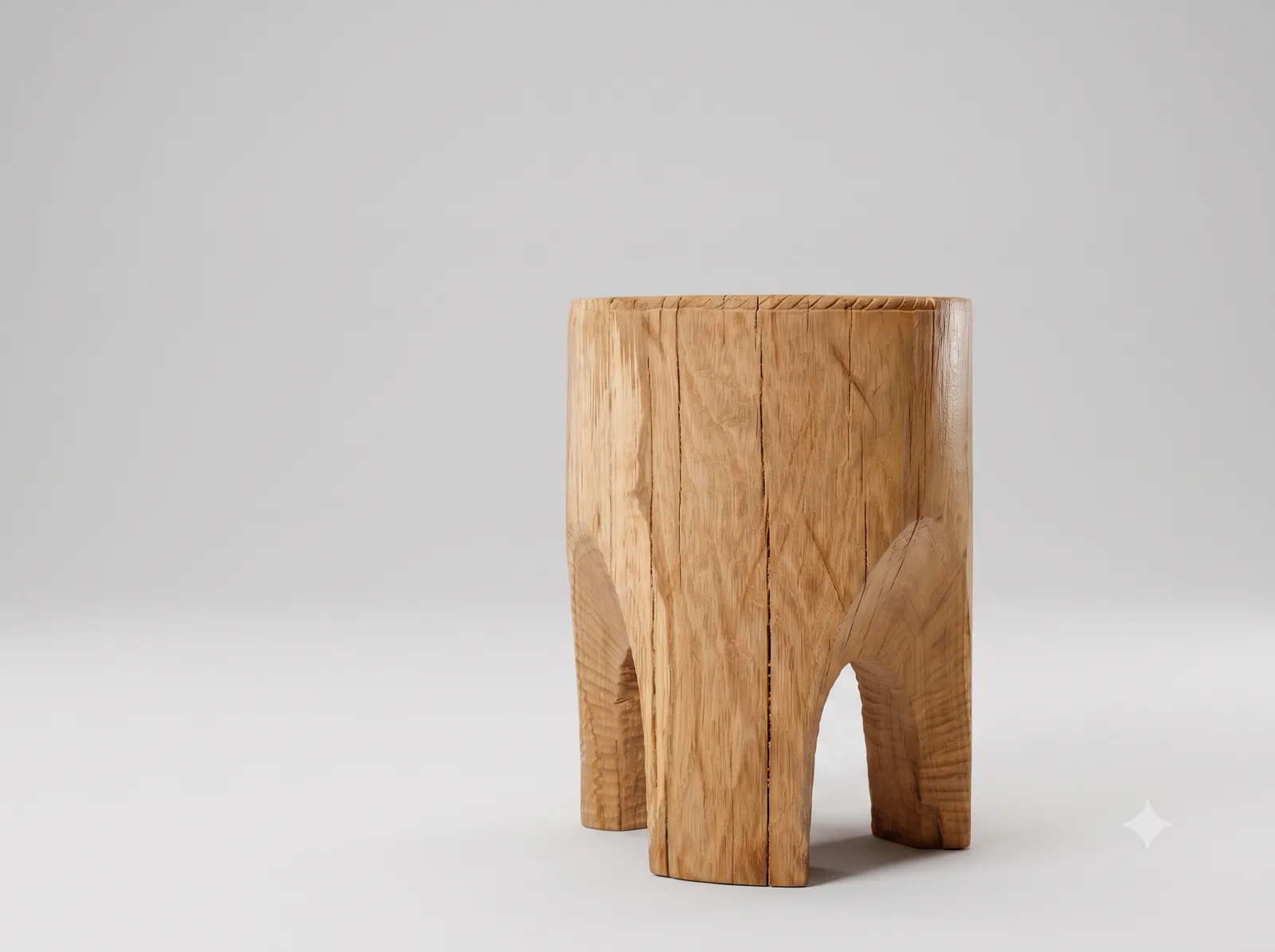 Stump coffee table — a one-off made from a single piece of oak