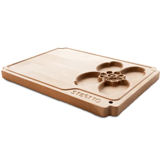 SB1 serving board in solid beech with CNC carving