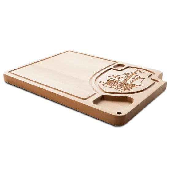 SB7 serving board in solid beech with CNC carving