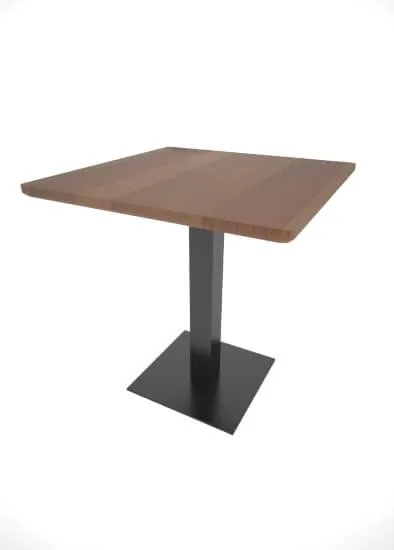 Metal base for a hospitality table
