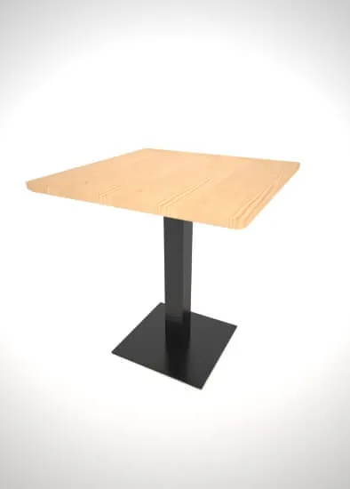 Metal base for a hospitality table