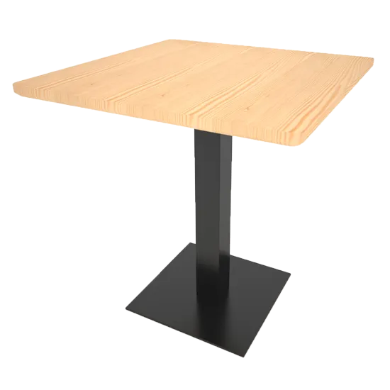 Metal base for a hospitality table