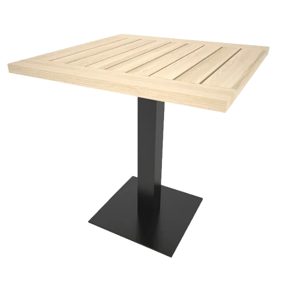 Metal base for a hospitality table