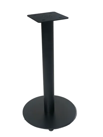Metal base for a hospitality table