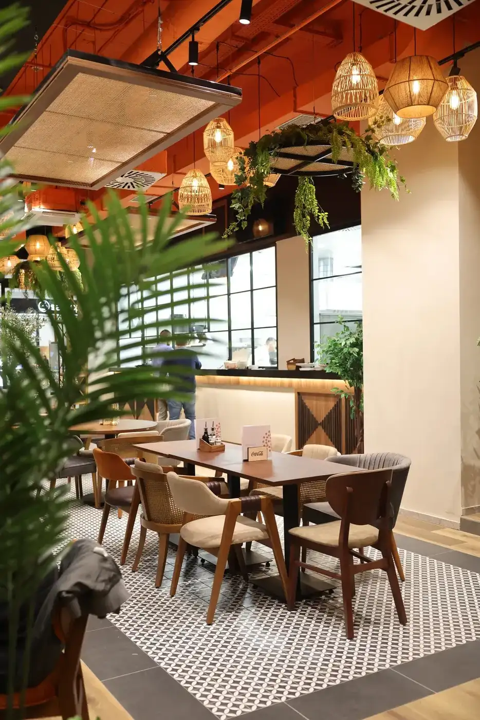 Monument restaurant in the Galerija mall, furnished by Stiletto Furniture