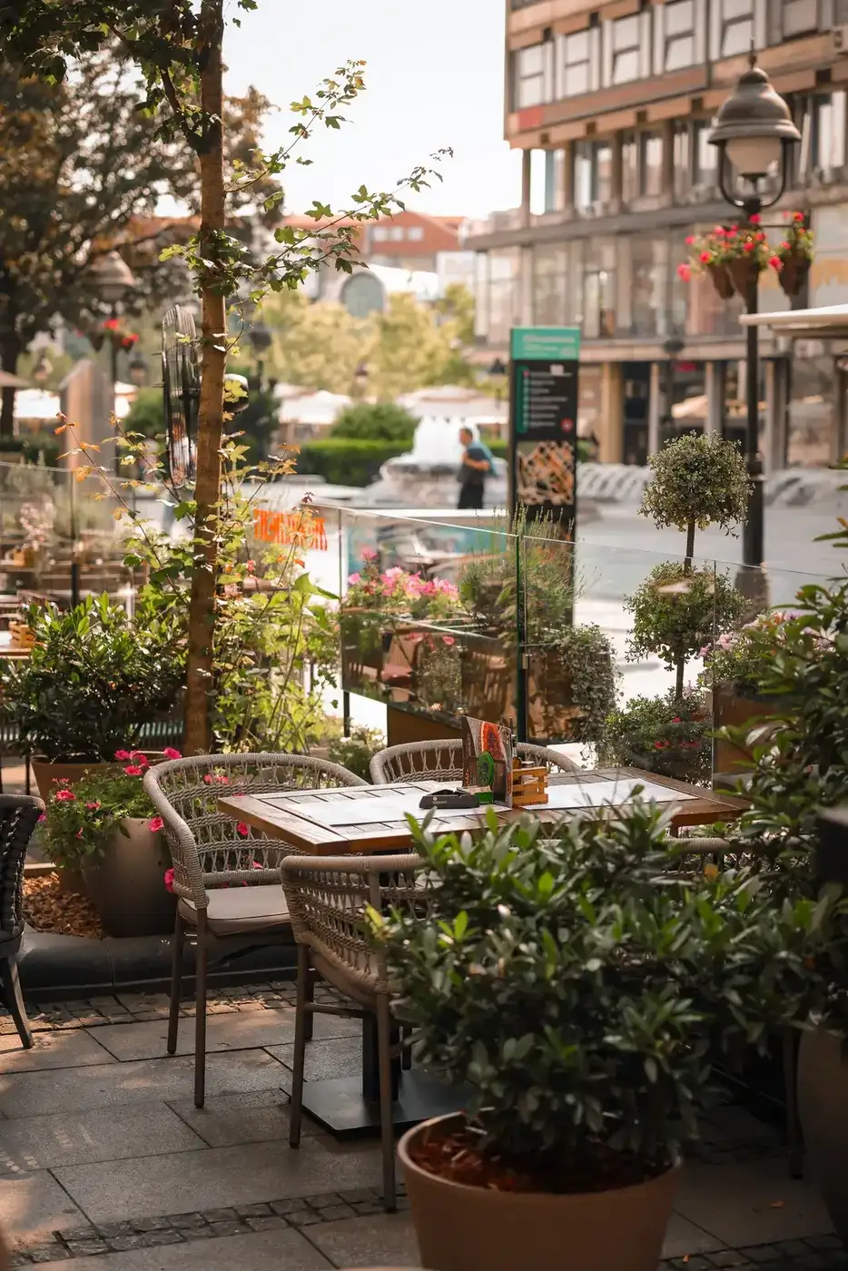 Ruski Car u Beogradu restaurant — interior with solid wood furniture
