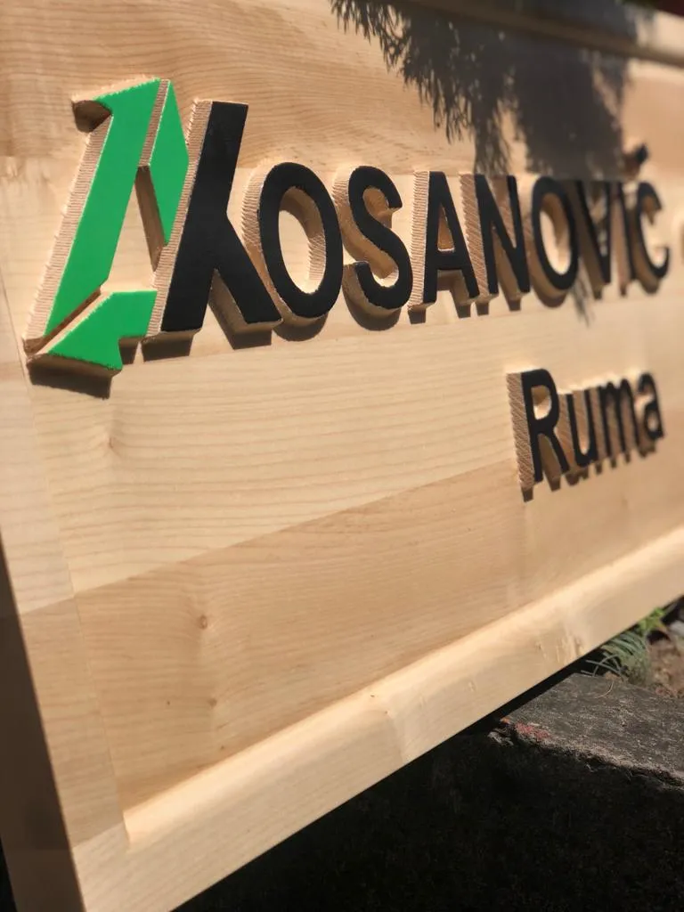 Wooden sign for venues