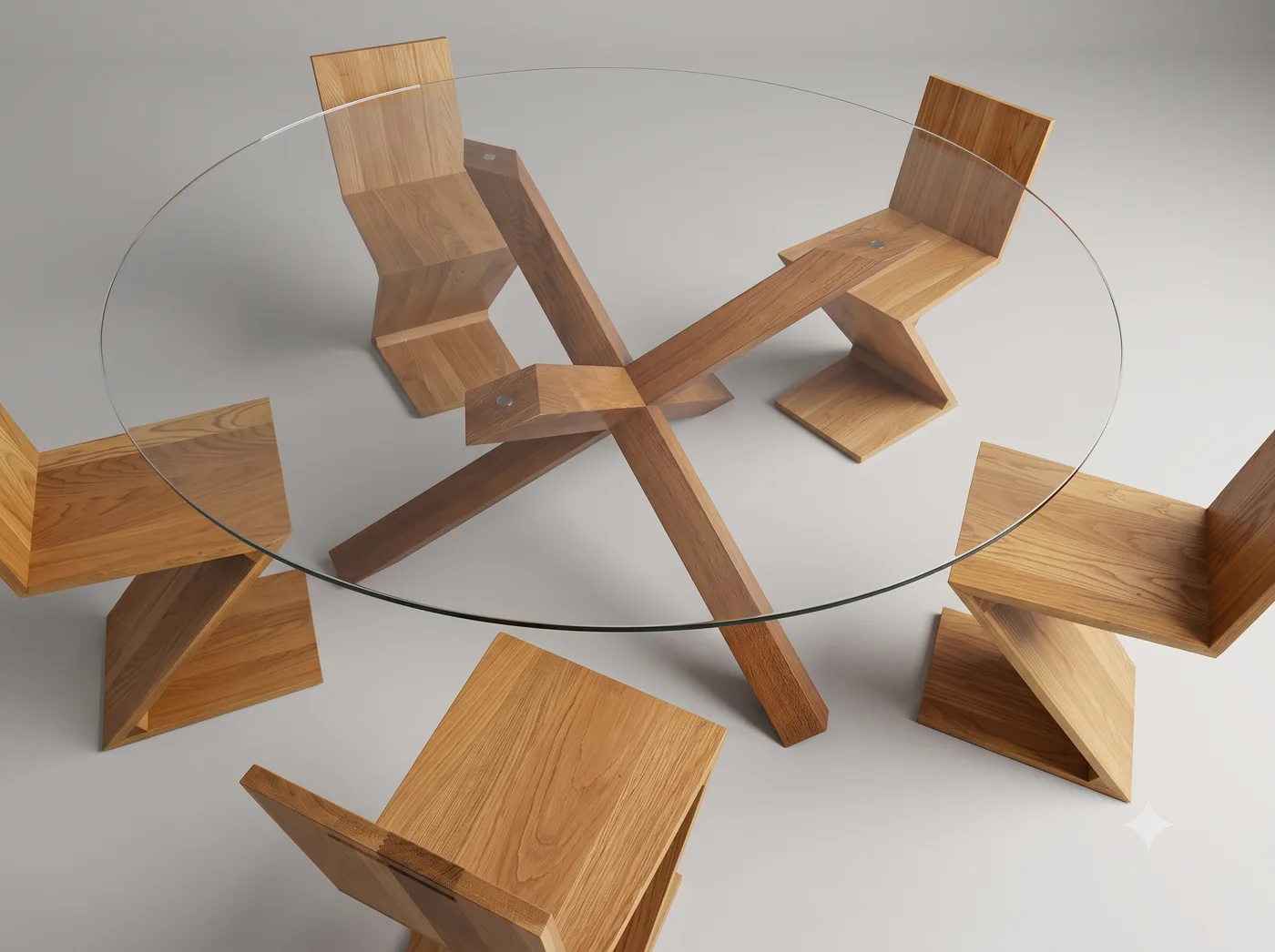 Solid wood table with a metal base